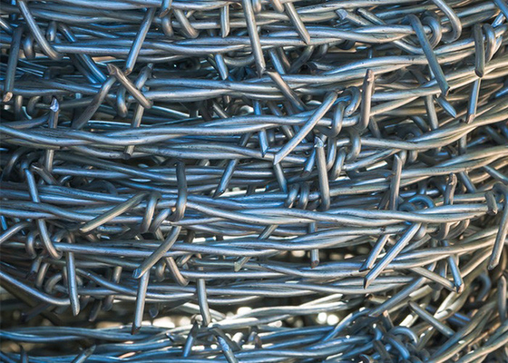 Perlindungan Pertanian 12,5 Gauge Double Strand Tradisional Twist Galvanized Barbed Wire Coils