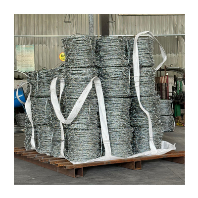 Tradisional Galvanized Barbed Wire Coil 400M 500M 50Kg Per Roll Baja 5mm Diameter untuk Pagar dan Perlindungan