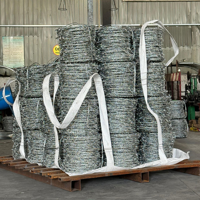 Spiral Barbed Wire Pertahanan Galvanized Barbed Wire Instalasi Pagar Keamanan