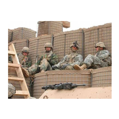 Hot Galvanized Welded Military Defensive Barrier Boxes HESCO Dengan Geotextile