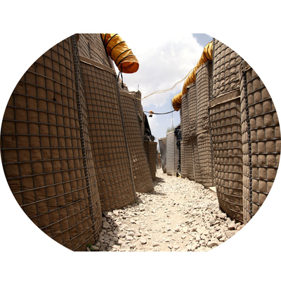Hot Galvanized Welded Military Defensive Barrier Boxes HESCO Dengan Geotextile