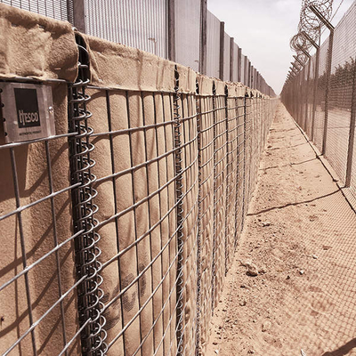 MIL 10 Heavy Zinc Coating Hesco Barrier Sebagai Solusi Sementara untuk Proyek Penghalang Banjir Jangka Pendek