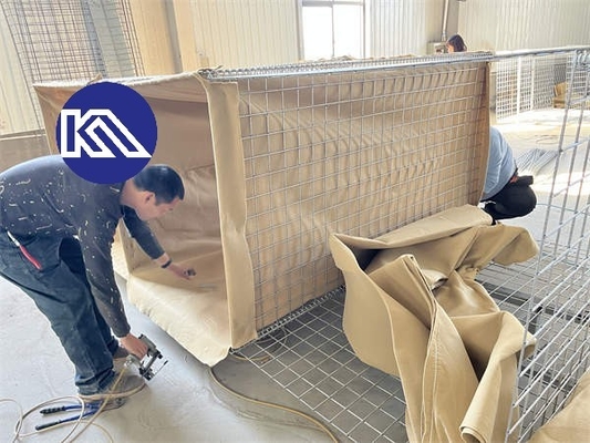 Kotak Gabion Mesh Proof Explosion Floating Perimeter Pertahanan Penghalang Pertahanan Tembok