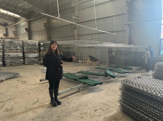 4.0 mm Pertahanan Hesco Bation Penghalang kantong pasir untuk dinding penghalang perlindungan perimeter keamanan konstruksi