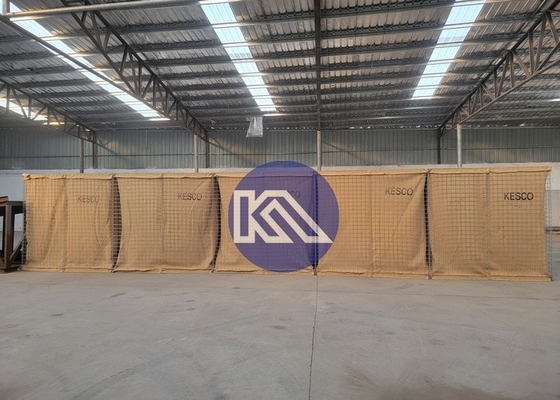 Galvanized Sand Wall Pertahanan Penghalang Pertahanan Las Gabion Mesh Pertahanan Bastion Blast Wall