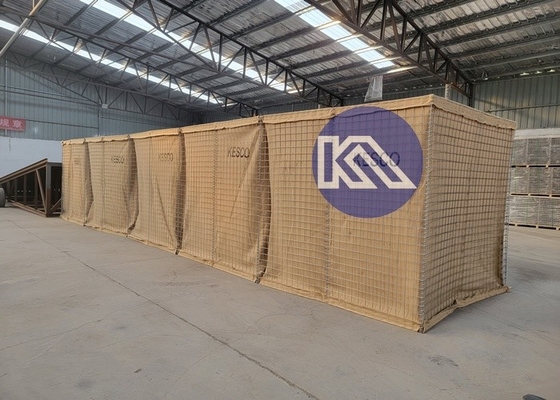 Galvanized Sand Wall Pertahanan Penghalang Pertahanan Las Gabion Mesh Pertahanan Bastion Blast Wall