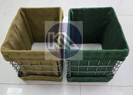 Irak dan Afghanistan Penghalang Militer Welded Wire Mesh Hesco Penghalang Pertahanan Dengan Kain Geotekstil
