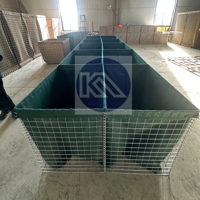 Tentara Pertahanan Hesco Penghalang Dengan Hot Dip Galvanized Finish Untuk Rumah Asrama Darurat