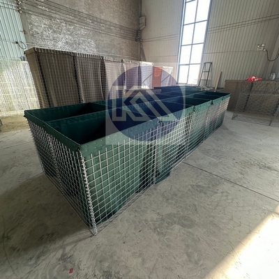 Tentara Pertahanan Hesco Penghalang Dengan Hot Dip Galvanized Finish Untuk Rumah Asrama Darurat