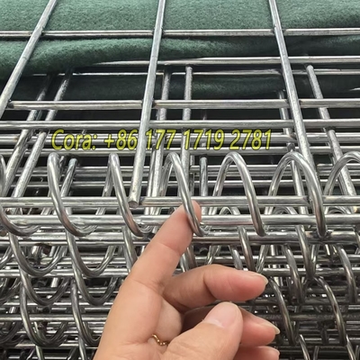Anti karat 4.0mm Galvanized Welded Gabion Box Linered Geotextile Cloth Untuk Pertahanan Barrier Pasir Diisi Tembok Bastion