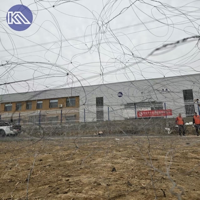 High Strength 30kg Low Visibility Security Wire Dengan 0.5, 0.6, 0.8, 0.9mm Steel Wire Untuk Mencegah Serangan Tank