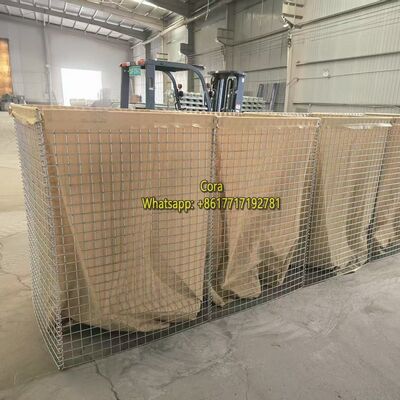 Modern Rapidly Deployable Gabion Defensive Barrier with Galvanized Wire for Explosion-Proof Military Fortification