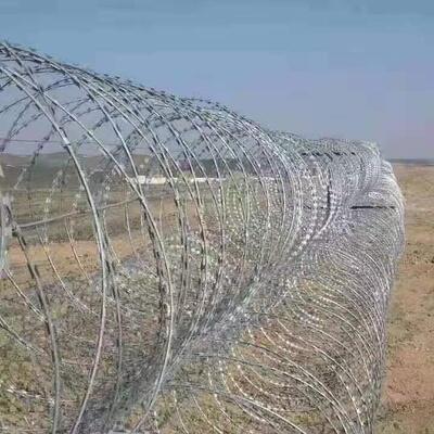 50cm Coild Stainless Steel Tape Concertina BTO-16 Razor Barbed Wire Fence