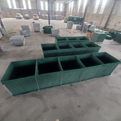Anti-Corrosion Galvanized Iron Wire Welded Cage Defense Barrier Heavy Duty Sand Wall Bastion ML Fence Explosion-Proof Tactical