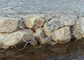 Kandang Batu Galfan Dilapisi Dinding Penahan Keranjang Gabion Lubang Jala 7x9cm