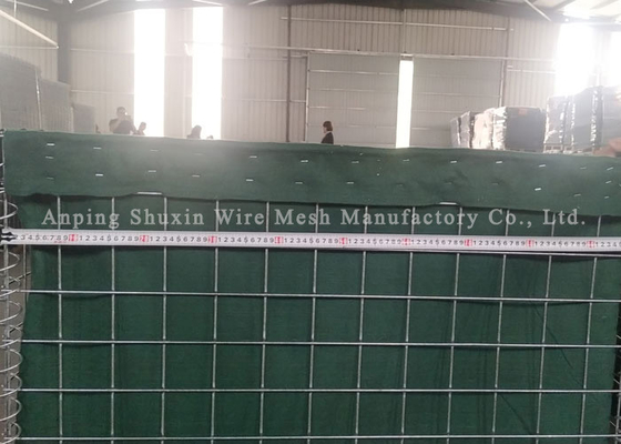 Galvanized Las Mesh Pertahanan Penghalang Perlindungan Banjir Eksplosi Proof Cage