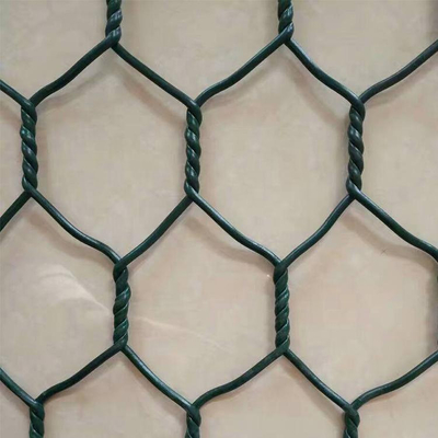 Green Pvc Coated 2.7mm Gabion Box Untuk Penguatan Pengendalian Banjir Sungai