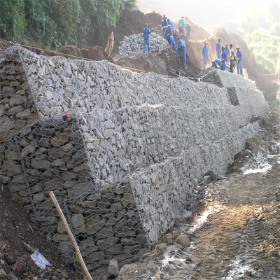 Batu 2m Gabion Dinding Penahan Keranjang Besi Kawat Mesh Kandang