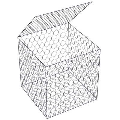 Dinding Penahan Wire Mesh Galvanis Menggunakan Keranjang Gabion Perlindungan Sungai 2.7mm