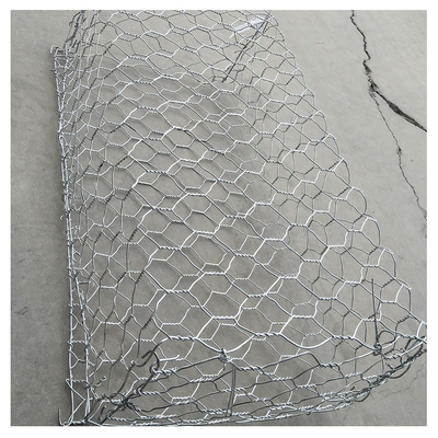 2x1x1m Perlindungan Lereng Gabion Tenun Galvanis