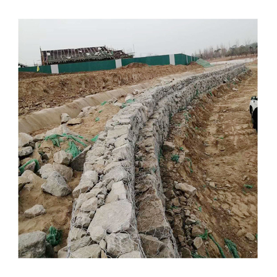 Dinding Laut Pertahanan Pantai Gabion Mesh Basket Dinding Penahan Pantai Anti Erosi