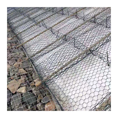 2mx1mx1m Keranjang Gabion Heksagonal Dinding Penahan Kandang Batu