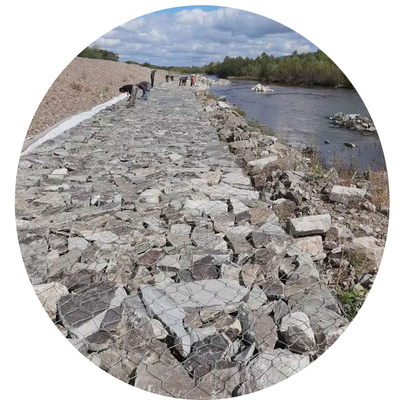 Wire Mesh Besi Rendah 2x1x1 Hexagonal Gabion Stone Hot Galvanized