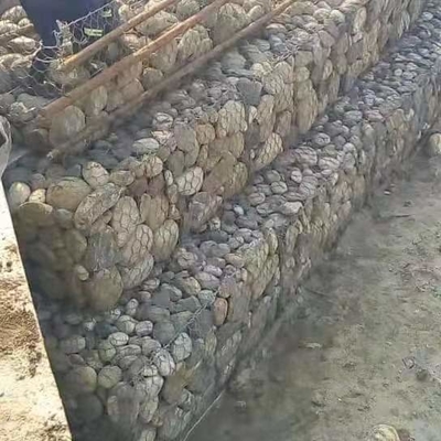 Hexagon Galfan Gaybian Basket Woven Stone Diisi 8x10cm Untuk Perlindungan Seawall