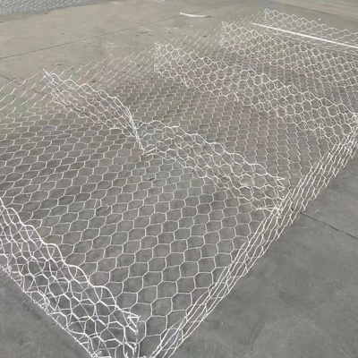Galvanis 2x1x1 Gabion Box Pvc Dilapisi 80 × 100mm Lubang Mesh 275 Gsm Lapisan Seng