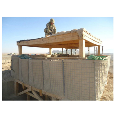 Dinding Pasir Militer Persegi Dilas Portabel Hesco Barrier 3x3 Inci