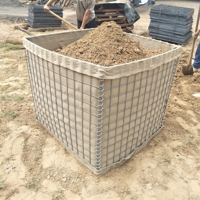 0.61x0.61m Penghalang Pasir Militer Wire Mesh Galvanis Berat