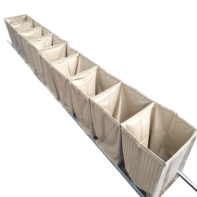 Militer Barrier metal mesh bag stainless steel anti-explosion hesco bag untuk penghalang dinding pasir hesco