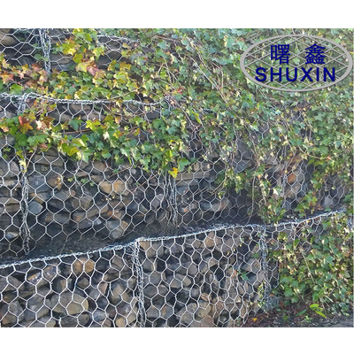Pvc Coated Galvanized Gabion Baskets Taman Besi Wire Mesh 2 * 1 * 1m