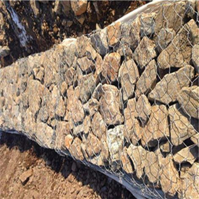 8cm x 10cm Mesh Spasi Keranjang gabion galvanis / Keranjang Batu Gabion PVC