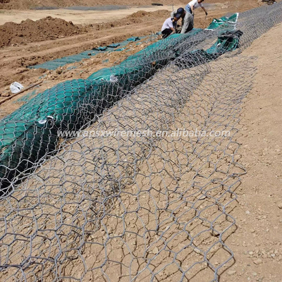 Kotak Gabion Lapisan Seng Tinggi Anti Karat Anti Korosif  2.2mm Dia