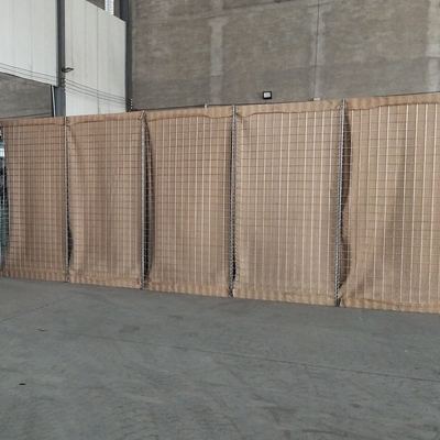 3.7mm Gabion Hesco Mil 7 Dinding Pasir Militer Untuk Erosi Pesisir