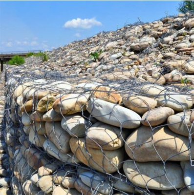 Hot Dip Galvanized Gabion Box Pagar Kawat Mesh 2.5mm