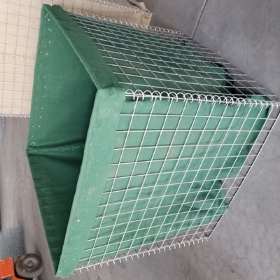 Mil 3 Las Mesh Pertahanan Penghalang Lubang persegi Dengan Nonwoven Polypropylene Geotextile