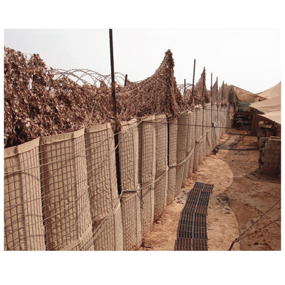 7.62*7.62cm Wire Mesh Military Hesco Hambatan Untuk Titik Pengamatan