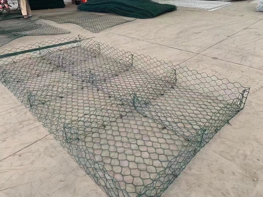 6X2X0.3M Galvanized Hexagonal Wire Mesh Gabion Mattress Untuk Konstruksi Tembok Sungai