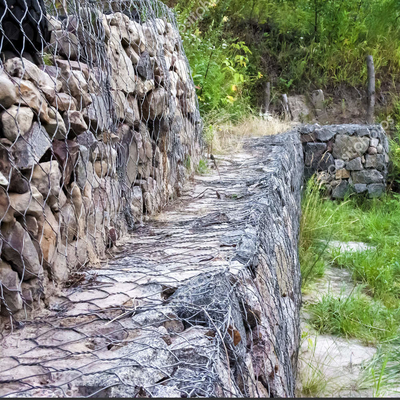 100mmx120mm Mesh Galvanized Hexagonal Gabion Basket Tahan cuaca
