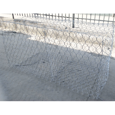 Double Twisted 8x10cm Gabion Baskets Stone Filled Cages Mencegah Rock Breaking