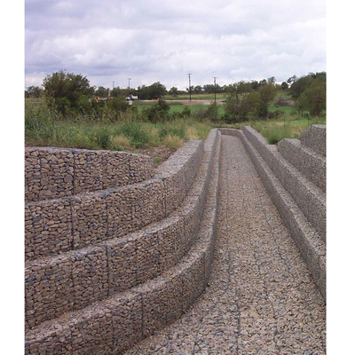 daya tahan tinggi Hexagonal Wire Mesh Gabion Rock Wall 4x1x1M tidak berkarat