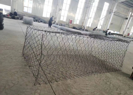 2x1x1 ukuran lubang 60*80 Gabion Basket penggunaan di pasar Tanzania