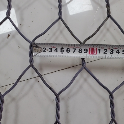 Kontaktor Konstruksi 3.05mm PVC  Gabion Basket Diisi Batu Galvanis