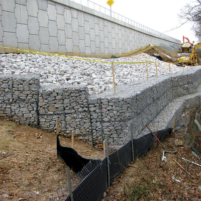 EN10223-3 Standar Eropa Gabion Mesh Basket Cage Hot Dicelup Galvanis
