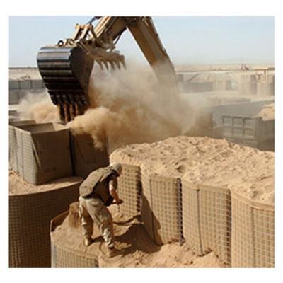 Hijau MIL3 Hesco Defensive Military Barriers Explosion Proof