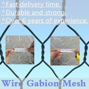100mm X 120mm Wire Mesh Gabion Box Berukuran Nyaman 2m X 1m X 1m Untuk Menyimpan Tanah