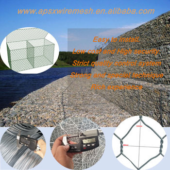 Heavy Zinc Coating Pvc Gabion Box 2x1x0.5m Untuk Performa yang Ditingkatkan