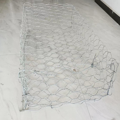2*1*1 M Pvc Lapisan Gabion Keranjang Hexagonal Kandang tahan erosi